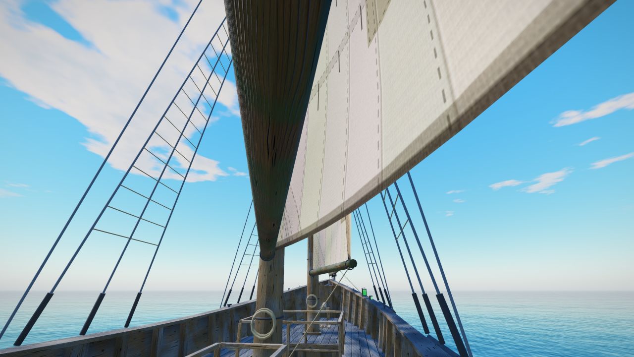 On the Schooner's deck under sail